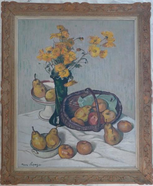 Pierre Lepage - Bouquet de fleurs jaunes - HSP - 92/73cm