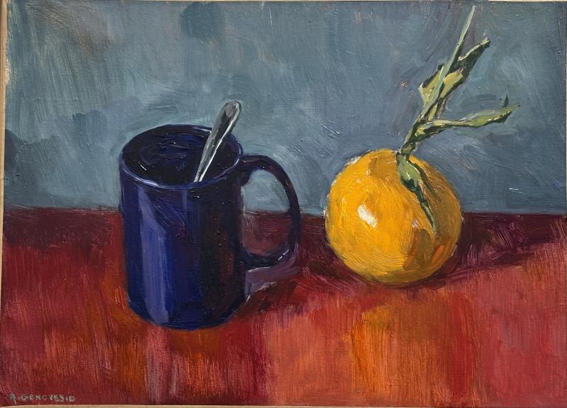 Assunta Genovesio - Clémentine & mug - HST 33/24cm