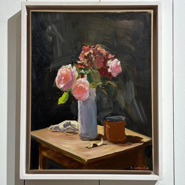 Assunta Genovesio - Vanité aux roses - HSPMT 27/35,5cm
