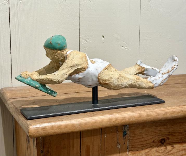 Sophie Gerspacher - Terre-cuite, &eacute;maill&eacute;e, PU. "La palmeuse"