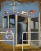 Gildas Flahault - "Le passeur 1" - HST - 38/46cm