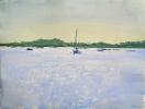 R&eacute;mi Hamoir - Grand soleil sur le Golfe, 72/92cm encadr&eacute;. VENDU