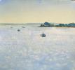 R&eacute;mi Hamoir - Soleil sur le Golfe, 66/61cm encadr&eacute;. 